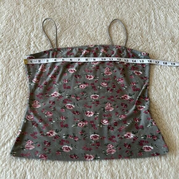 Floral cami top green size large - Picture 7 of 16